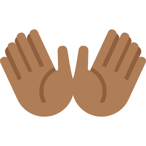 Open Hands Medium Dark Skin Tone Element from Twemoji Emoji Set