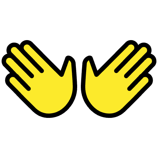 Open Hands Emoji from OpenMoji Emoji Set