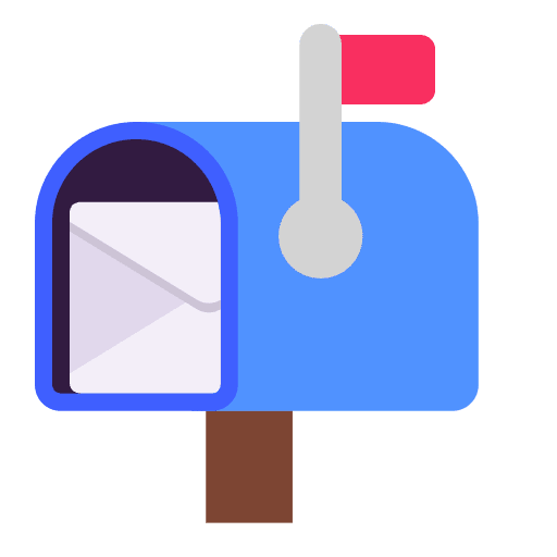 Open Mailbox With Raised Flag Flat Emoji from Fluent Emoji Flat Set