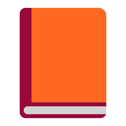 Orange Book Flat Emoji from Fluent Emoji Flat Set