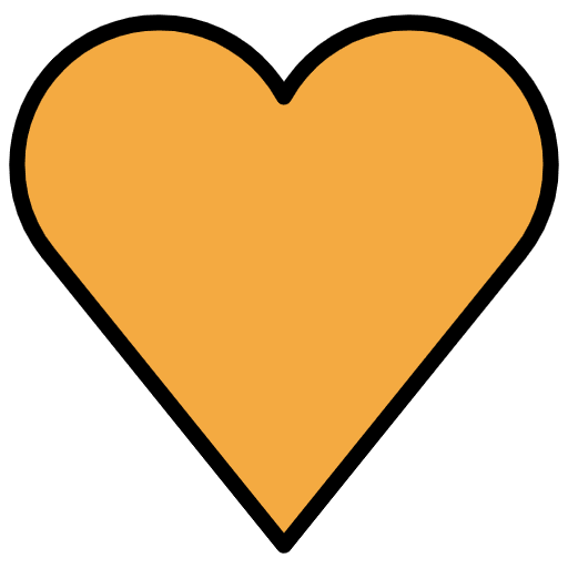 Orange Heart Emoji from OpenMoji Emoji Set
