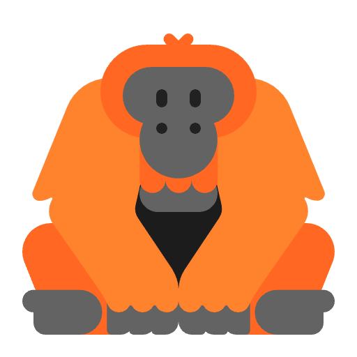 Orangutan Flat Emoji from Fluent Emoji Flat Set