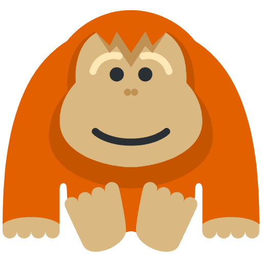 Orangutan Emoji from Twemoji Emoji Set