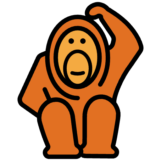 Orangutan Emoji from OpenMoji Emoji Set