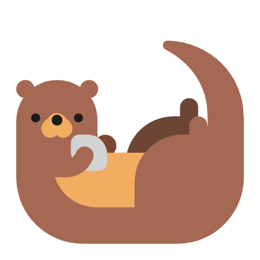 Otter Flat Element from Fluent Emoji Flat Set
