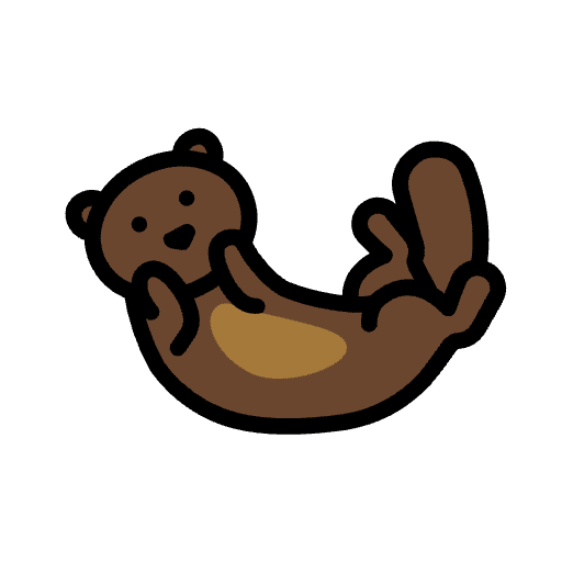Otter Element from OpenMoji Emoji Set