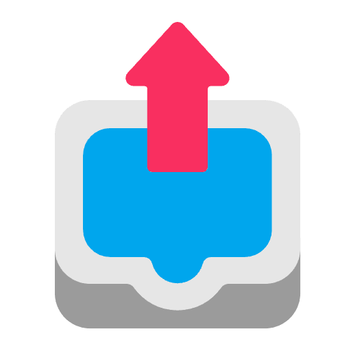 Outbox Tray Flat Emoji from Fluent Emoji Flat Set