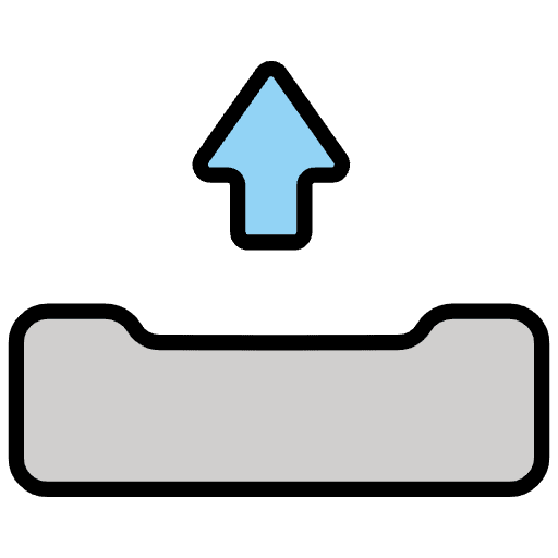 Outbox Tray Emoji from OpenMoji Emoji Set