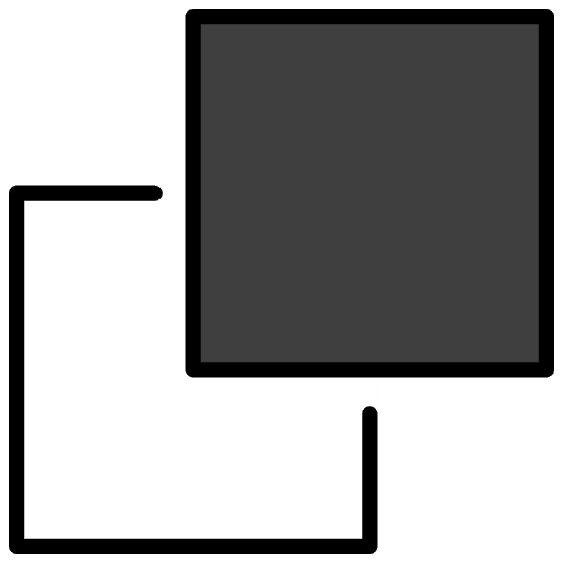 Overlapping White And Black Squares Element from OpenMoji Emoji Set