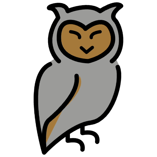 Owl Element from OpenMoji Emoji Set