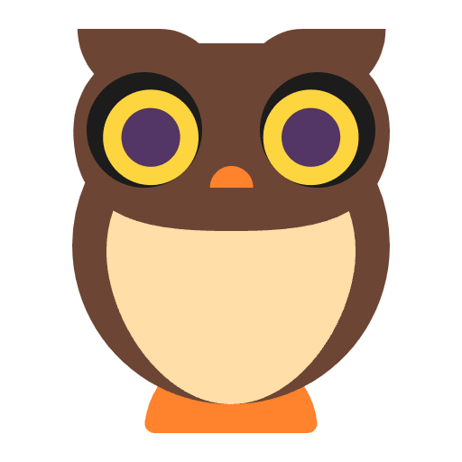 Owl Flat Emoji from Fluent Emoji Flat Set