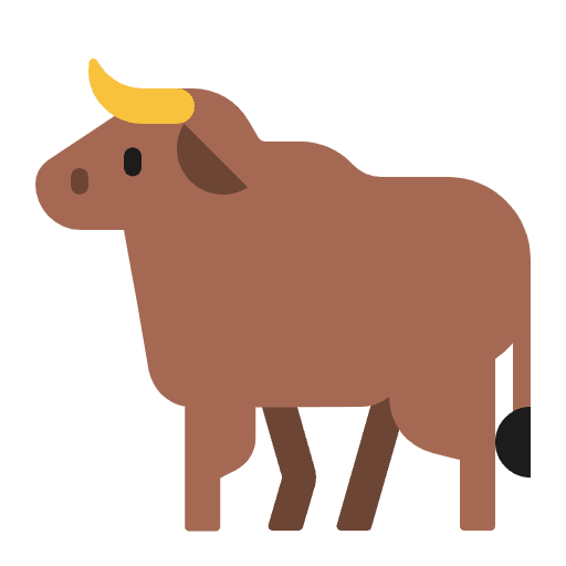 Ox Flat Emoji from Fluent Emoji Flat Set