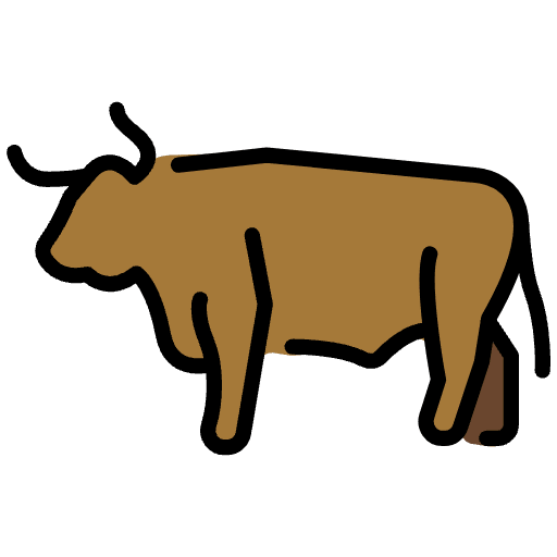 Ox Emoji from OpenMoji Emoji Set