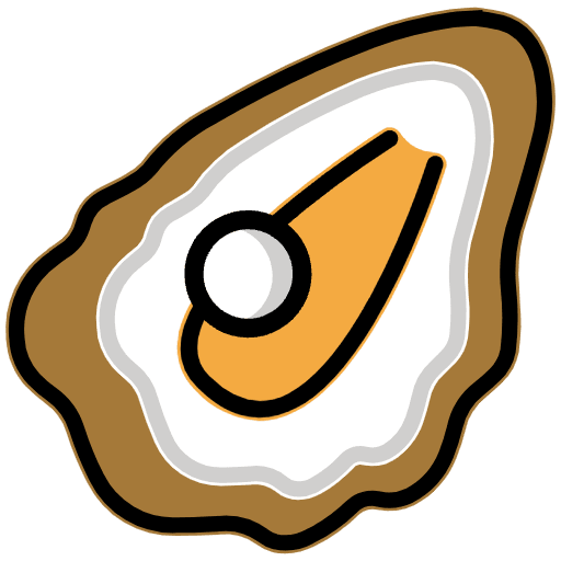 Oyster Emoji from OpenMoji Set
