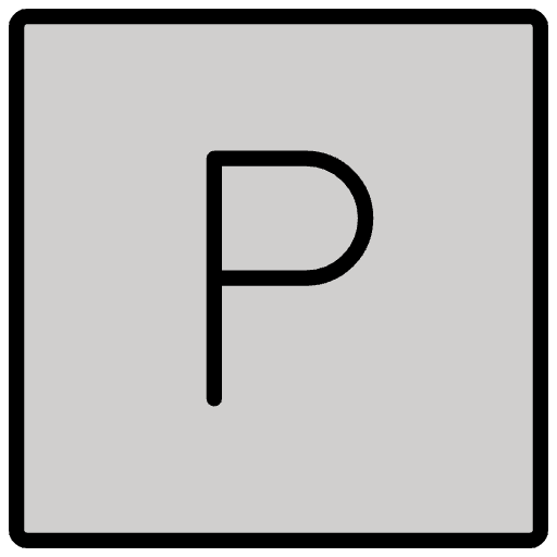P Button Emoji from OpenMoji Emoji Set