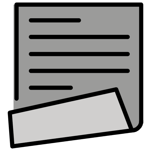 Page With Curl Emoji from OpenMoji Set