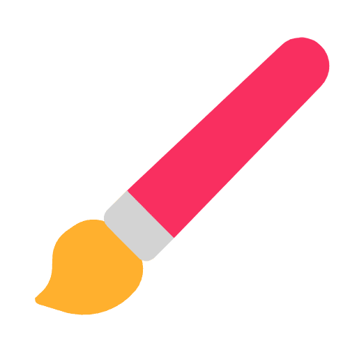 Paintbrush Flat Emoji from Fluent Emoji Flat Set