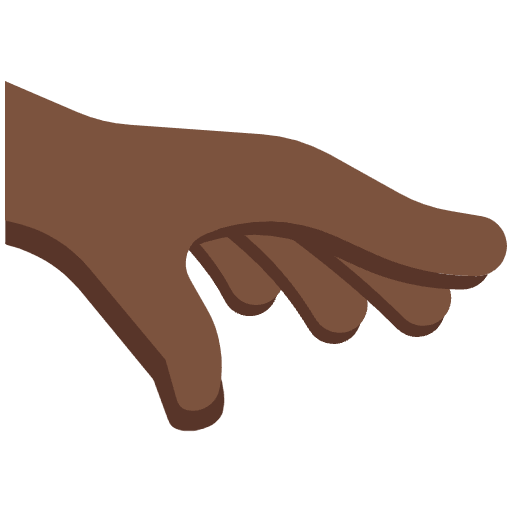 Palm Down Hand Dark Skin Tone Emoji from Twemoji Emoji Set
