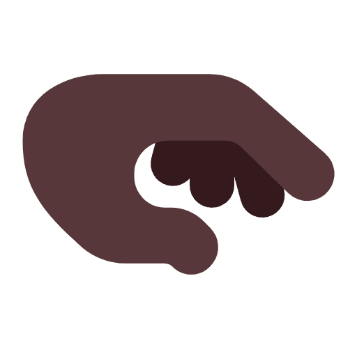 Palm Down Hand Flat Dark Element from Fluent Emoji Flat Set