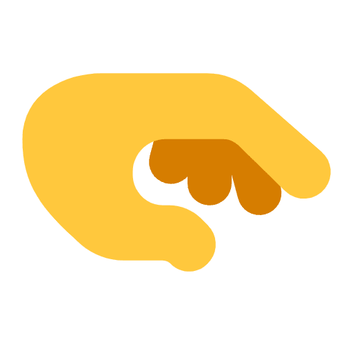 Palm Down Hand Flat Default Emoji from Fluent Emoji Flat Set