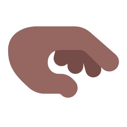 Palm Down Hand Flat Medium Dark Element from Fluent Emoji Flat Set