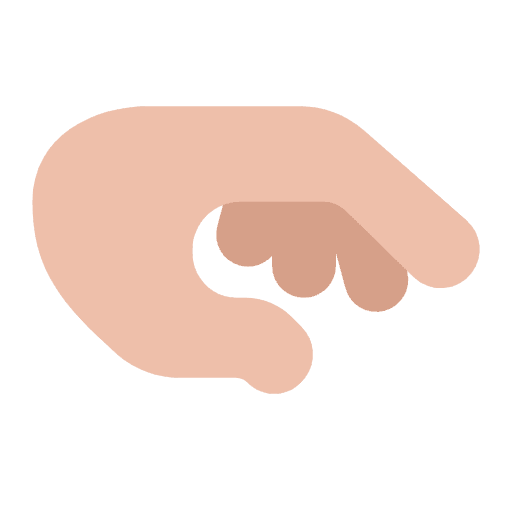 Palm Down Hand Flat Medium Light Emoji from Fluent Emoji Flat Set