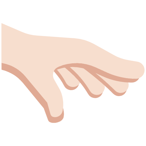 Palm Down Hand Light Skin Tone Emoji from Twemoji Emoji Set