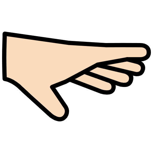 Palm Down Hand Light Skin Tone Element from OpenMoji Emoji Set