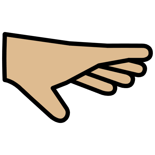 Palm Down Hand Medium Light Skin Tone Emoji from OpenMoji Emoji Set
