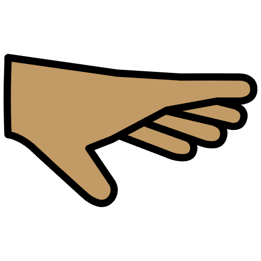 Palm Down Hand Medium Skin Tone Element from OpenMoji Emoji Set