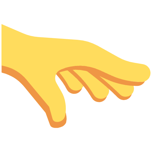 Palm Down Hand Emoji from Twemoji Emoji Set