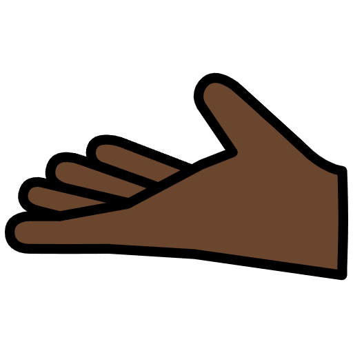 Palm Up Hand Dark Skin Tone Element from OpenMoji Emoji Set