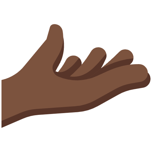 Palm Up Hand Dark Skin Tone Emoji from Twemoji Set