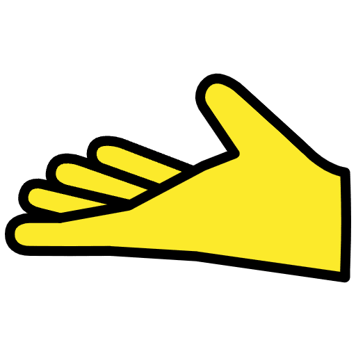 Palm Up Hand Emoji from OpenMoji Emoji Set