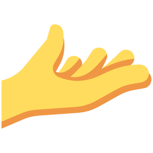 Palm Up Hand Emoji from Twemoji Emoji Set