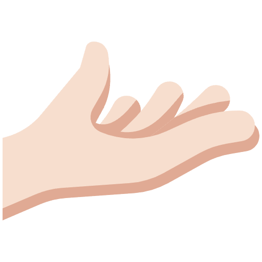 Palm Up Hand Light Skin Tone Element from Twemoji Emoji Set