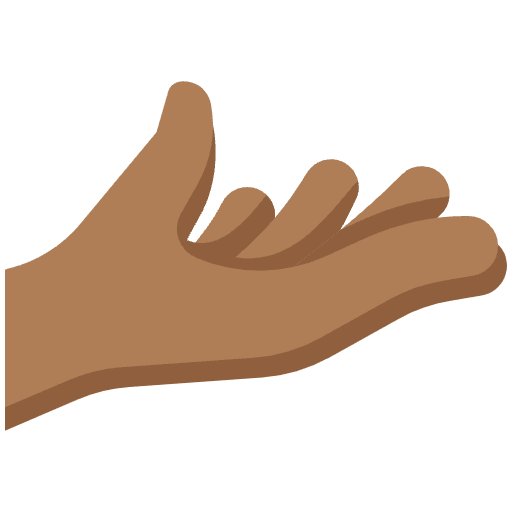 Palm Up Hand Medium Dark Skin Tone Emoji from Twemoji Emoji Set