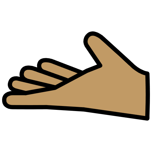 Palm Up Hand Medium Skin Tone Emoji from OpenMoji Set
