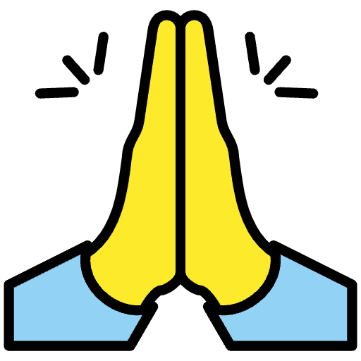 Palms Up Together Emoji from OpenMoji Emoji Set