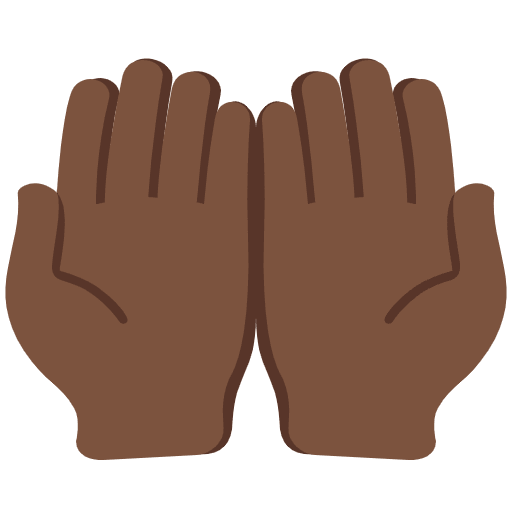 Palms Up Together Dark Skin Tone Element from Twemoji Emoji Set