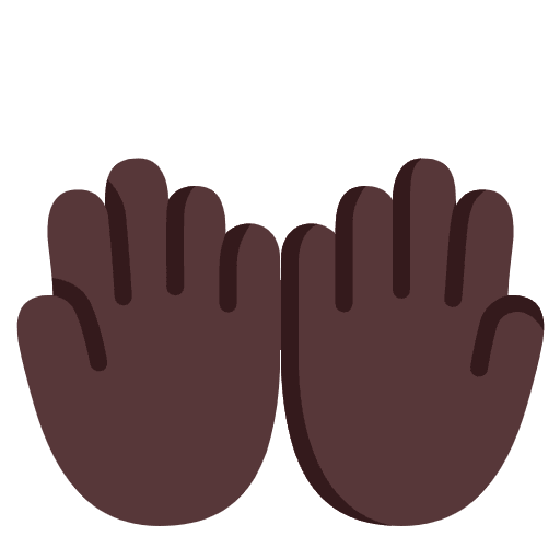 Palms Up Together Flat Dark Element from Fluent Emoji Flat Set
