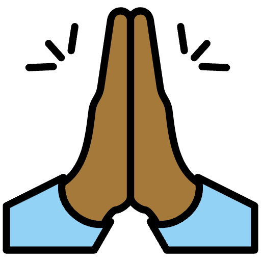 Palms Up Together Medium Dark Skin Tone Element from OpenMoji Emoji Set