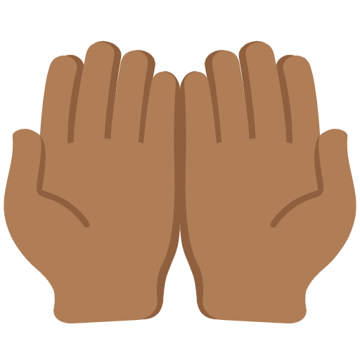Palms Up Together Medium Dark Skin Tone Element from Twemoji Emoji Set