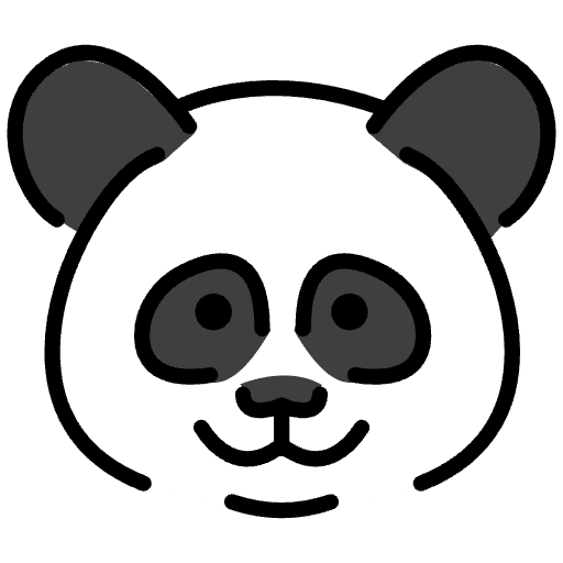 Panda Emoji from OpenMoji Emoji Set