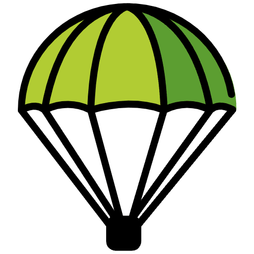 Parachute Emoji from OpenMoji Emoji Set