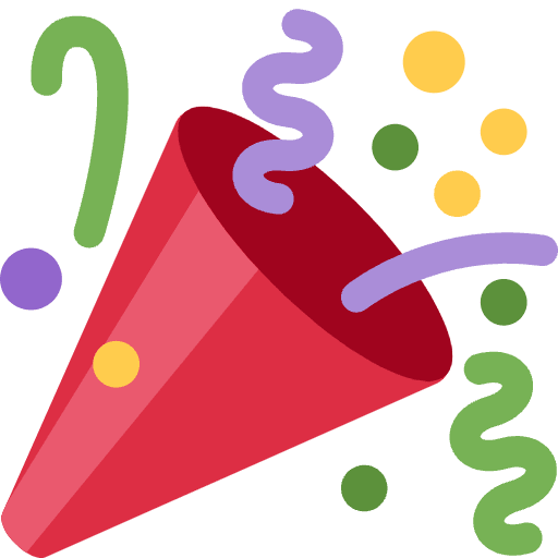 Party Popper Emoji from Twemoji Set