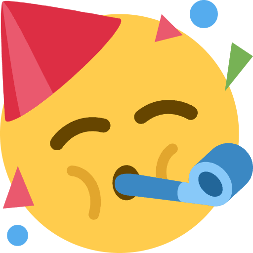 Partying Face Emoji from Twemoji Set