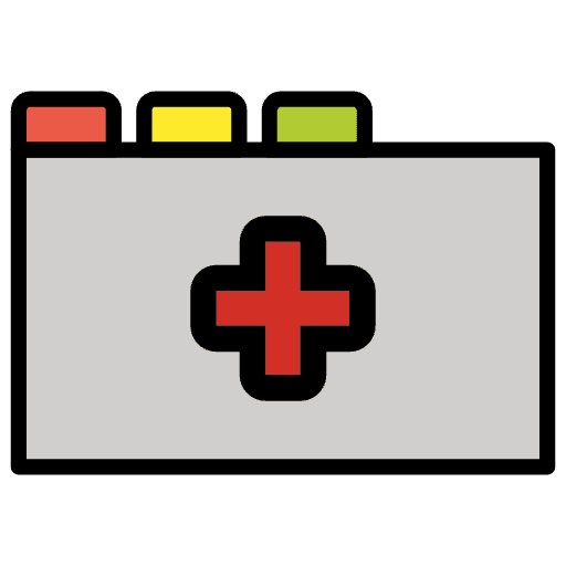 Patient File Emoji from OpenMoji Emoji Set