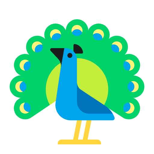 Peacock Flat Emoji from Fluent Emoji Flat Set