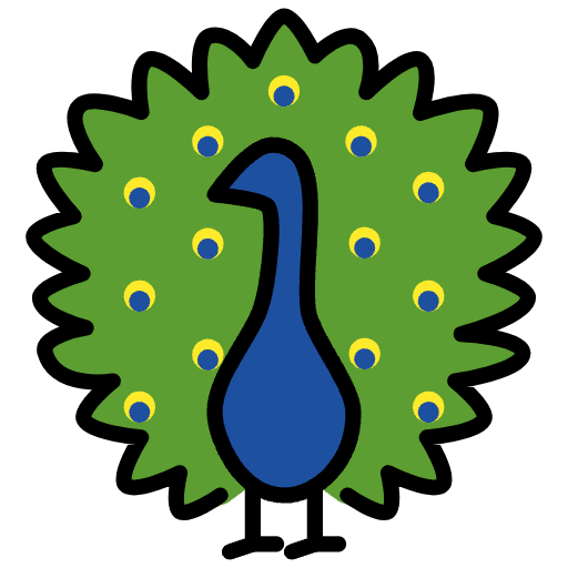 Peacock Element from OpenMoji Emoji Set